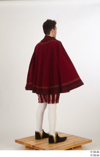  Photos Man in Historical Dress 27 a poses red cloak whole body 0014.jpg